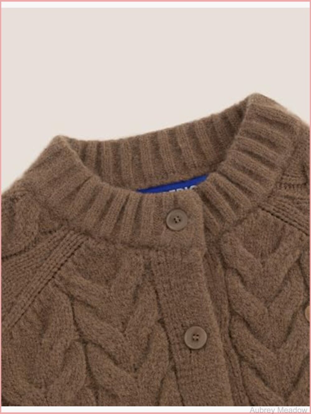 Chunky Oversized Cable Knit Open Front Cardigan Long Sleeve Crewneck - Picture 6 of 6